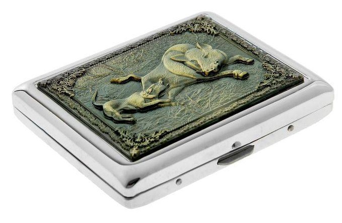 Портсигар "Охота. Кабан"