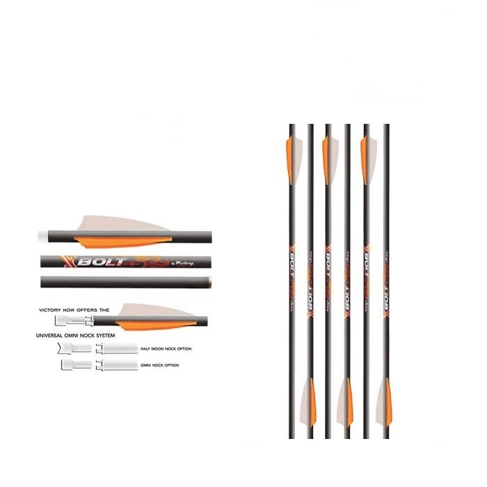Стрела арбалетная карбоновая Victory XBolt, 22", Half Moon Nock